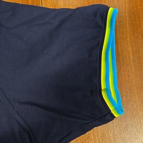 Psycho Bunny-Men's Navy Apple Valley Pique Tipped Logo Polo Shirt-Size 7 (XL) - Picture 9 of 17